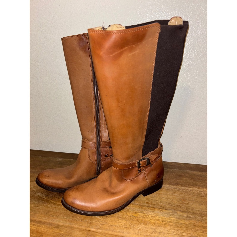 FRYE Melissa Gore brown leather boots $581 size 9